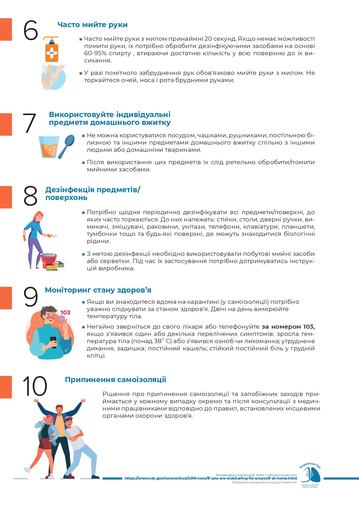Рекомендації для осіб, з підозрою або хворими на COVID-19, які перебувають вдома на самоізоляції